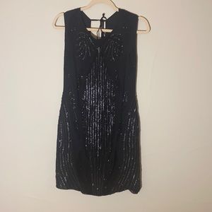 Elegant Black Sequin Dress